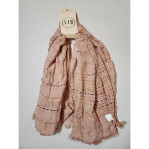 L.I.B New York Eco Friendly Scarf – Pink Multicolor Stitch – Lightweight